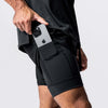 Men's Black Athletic Shorts with Pockets - Quick-Dry Gym Shorts