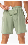 Men's Green Casual Athletic Shorts - Comfortable Activewear for Sports