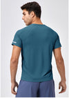 Men's Green Athletic T-Shirt - Moisture-Wicking Sportswear for Training