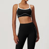 Activewear Padded Sports Bra with Stitch in Black