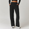 Comfy Wide-Leg High-Waisted Sweatpants for Women in Black