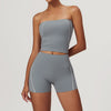 High-Waisted Seamless Biker Shorts in Grey