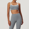 Activewear Padded Sports Bra with Stitch in Grey