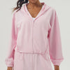 Lightweight Hooded Jacket with Pockets for Women in Pink