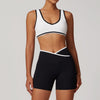 High-Impact Sports Bra - Racerback with Contrast Trim in White