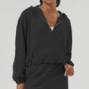 Lightweight Hooded Jacket with Pockets for Women in Black