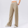 Women's Casual Wide-Leg Sweatpants with Drawstring Waist in Beige