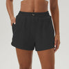 Essential High-Waisted Active Shorts for Women in Black