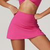 High-Waisted Mini Workout Skirt with Side Slit - Sporty & Stylish in Pink