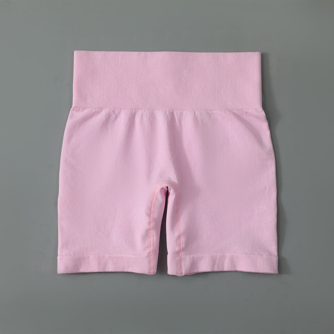 Breathe Easy High-Waisted Active Shorts in Pink