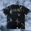 Amiri Paint-Drip Logo Crewneck T-Shirt