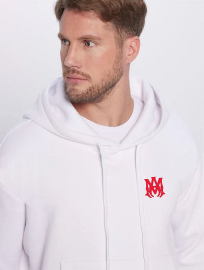 AMIRI White MA Core Logo Hoodie