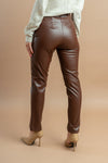 formal or casual wear with a sleek and fitted High Waist Flare Trousers Brown