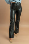 Women's high-waisted black trousers, perfect for formal or casual wear with a sleek and fitted design