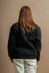 Women's minimalist black sweatshirt