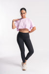 Women's yoga pants with moisture-wicking fabric