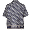 Dior Oblique Silk Twill Short-Sleeved Shirt and Shorts - Blue & Gray