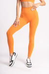 Orange color yoga pants for yoga day for woman wear