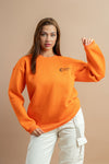 Orange Oversized Sweatshirt Unisex