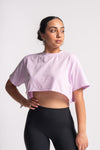 Oversized T-Shirt Pink color with cropped style suitable for active wear