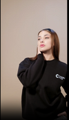 Charming Vogue Oversized Sweatshirt Unisex Black