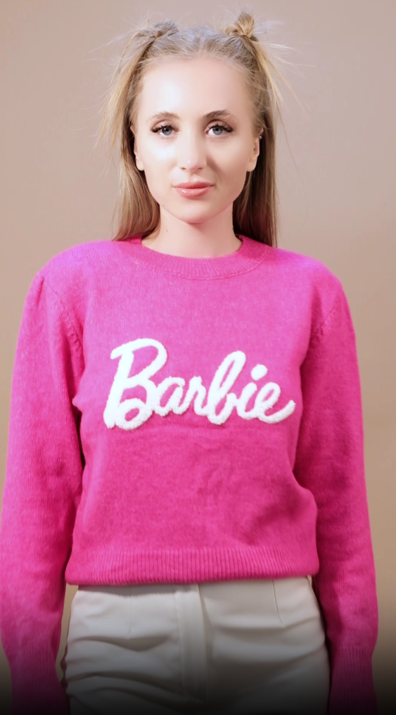 fashion-women-pink-barbie-logo-sweatshirt