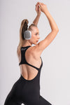 Women’s back backless gym wear jumpsuit, great for yoga and fitness activities