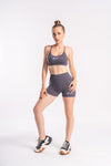 Women’s sports bra and shorts combo for high-intensity training