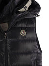 Moncler Men's Black Puffer Vest with Detachable Hood - Lightweight & Warm